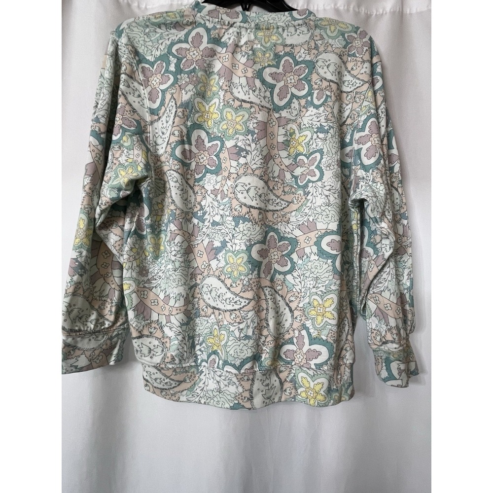 Sundry Womens Floral Paisley French Terry‎ Sweatshirt and Wide Leg Pants Set 2 - Picture 3 of 7